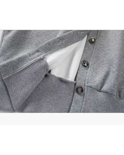 Gray Layer Shirt Pleated Short Pants CA0008