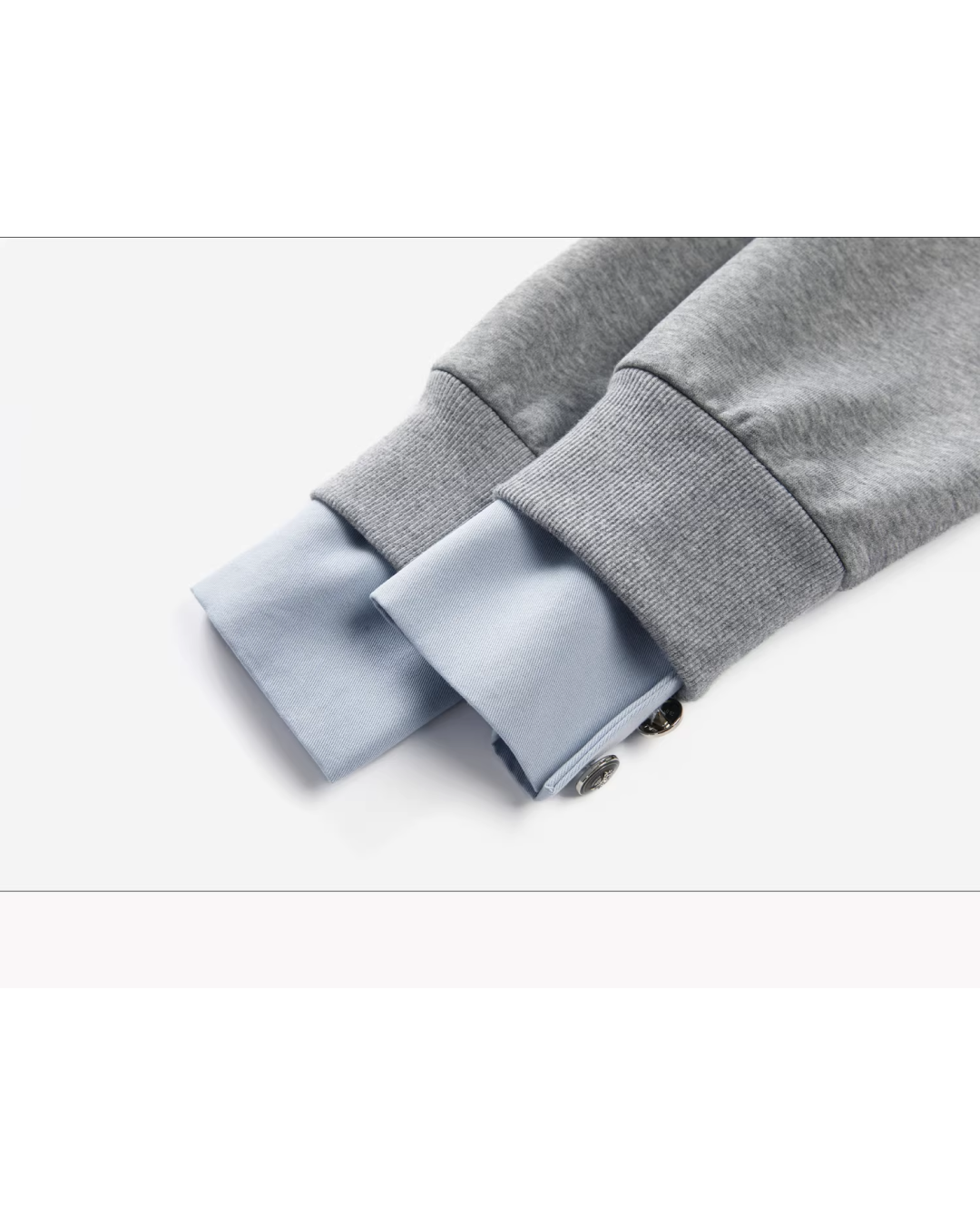 Gray Layer Shirt Pleated Short Pants CA0008