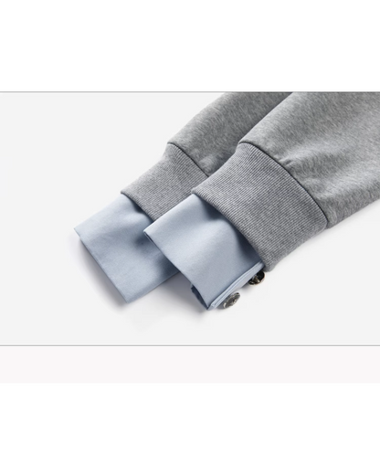 Gray Layer Shirt Pleated Short Pants CA0008