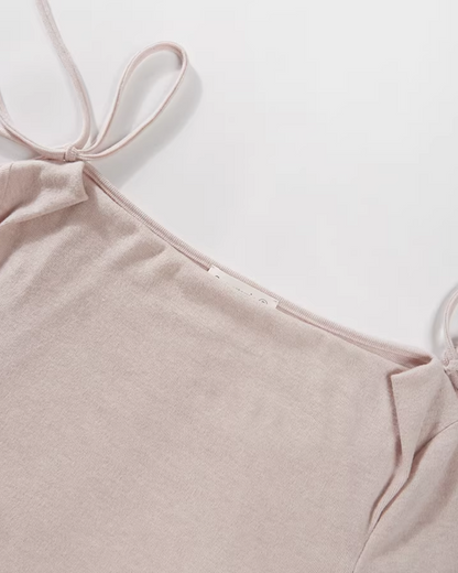 Pink Off Shoulder Ribbon Top CA0009