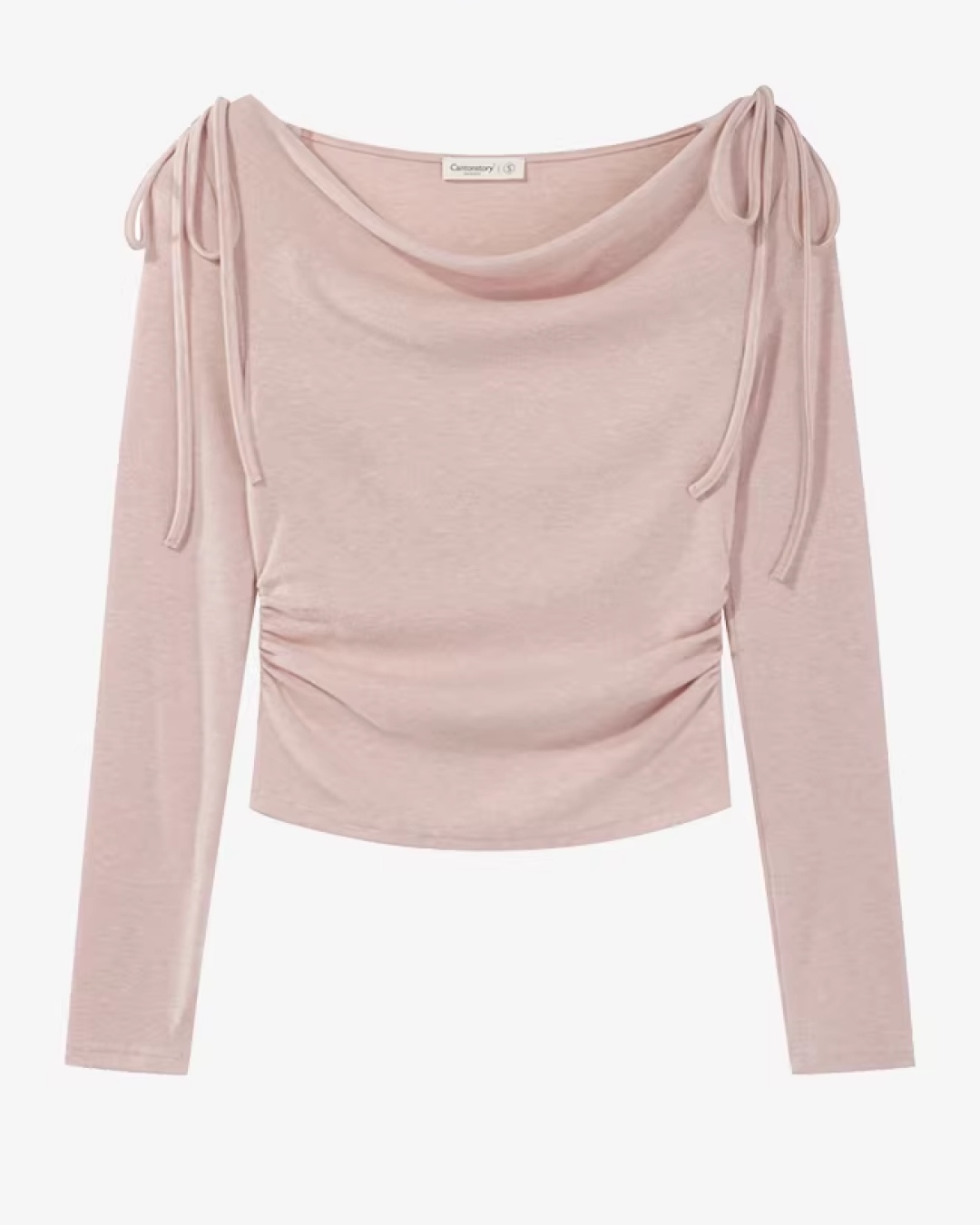 Pink Off Shoulder Ribbon Top CA0009