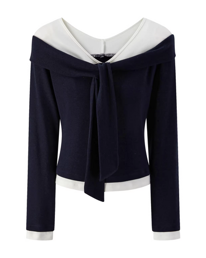 Layer Bicolor Navy Top CA0010