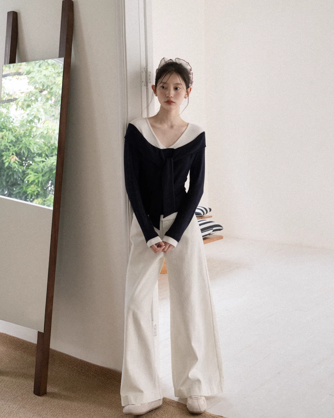 Layer Bicolor Navy Top CA0010