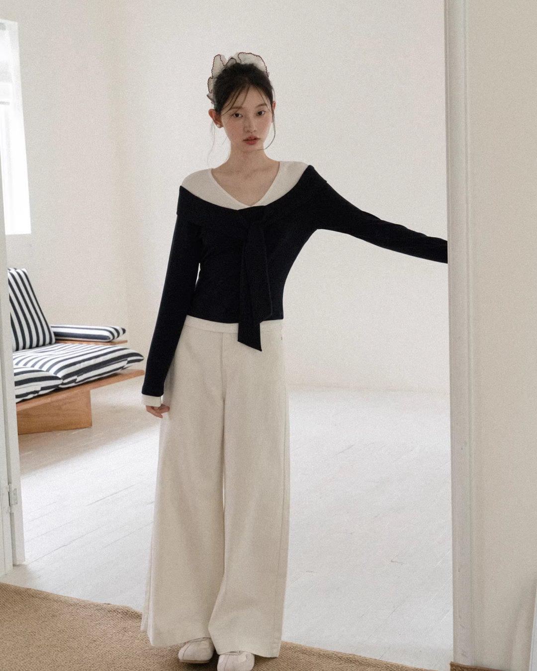 Layer Bicolor Navy Top CA0010