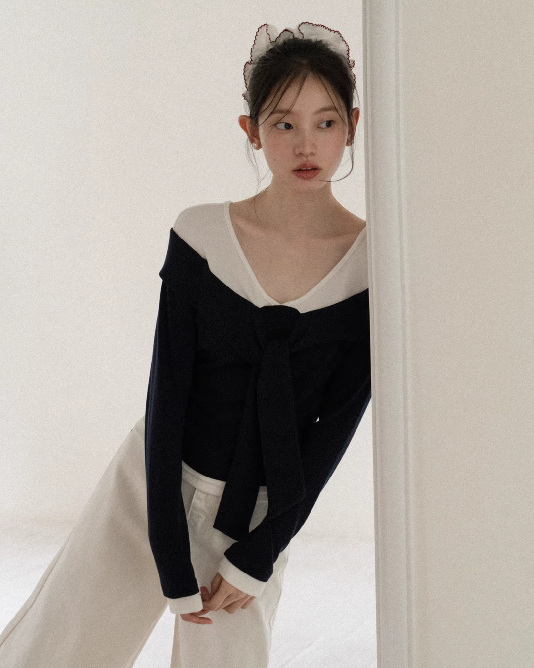 Layer Bicolor Navy Top CA0010