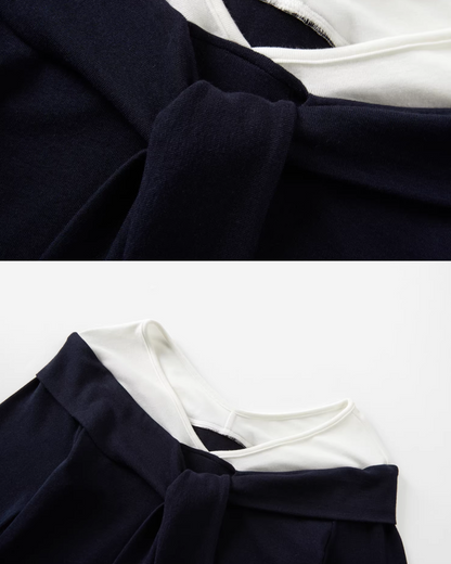 Layer Bicolor Navy Top CA0010