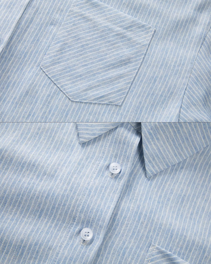 Blue Shirt Gray Camisoal Dress CA0011