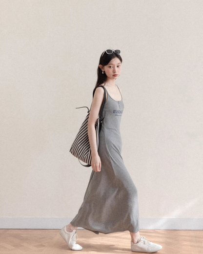 Blue Shirt Gray Camisoal Dress CA0011