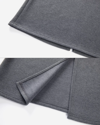 Yellow Bicolor Shirt Gray Long Skirt CA0012