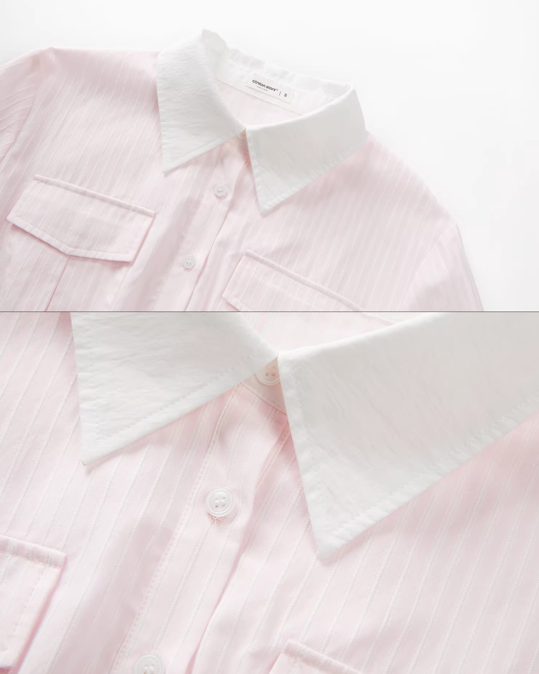 Pink Stripe Cardigan Shirt Dress CA0013