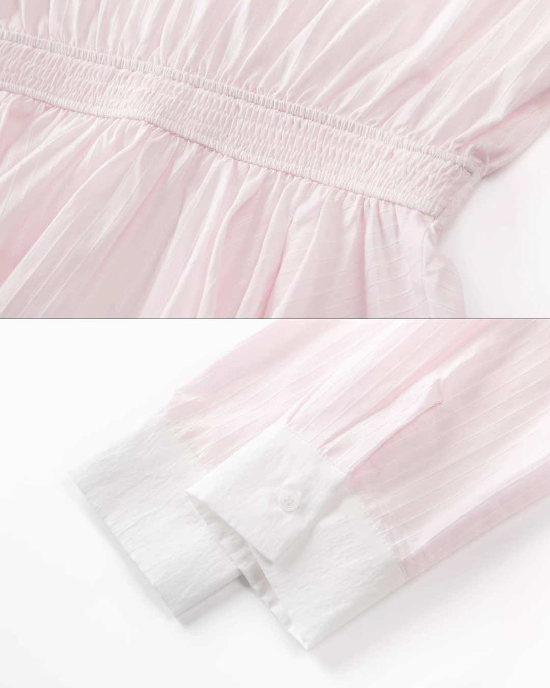 Pink Stripe Cardigan Shirt Dress CA0013