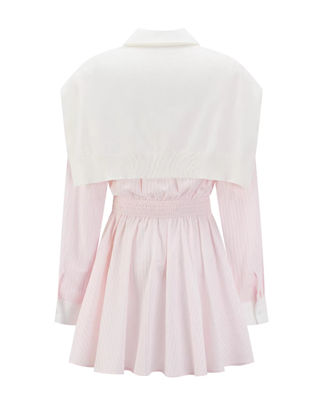 Pink Stripe Cardigan Shirt Dress CA0013