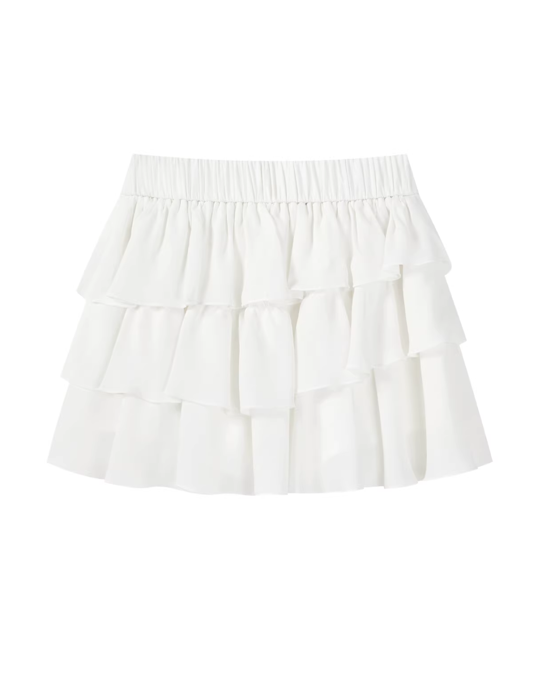 Stripe Ribbon Zip Jacket & Frill Short Skirt CA0014