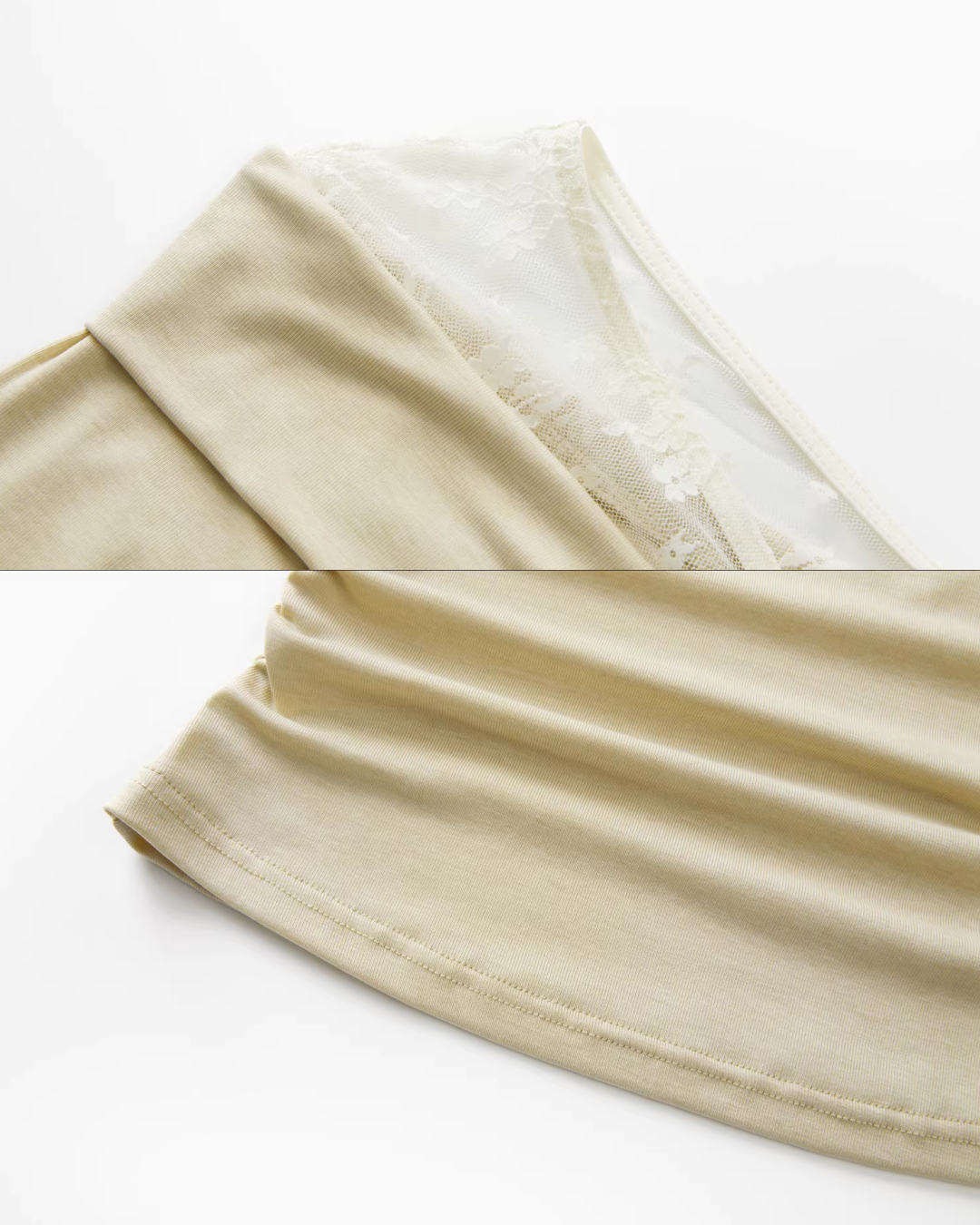 Shoulder Lace Ribbon Long-sleeveT CA0015