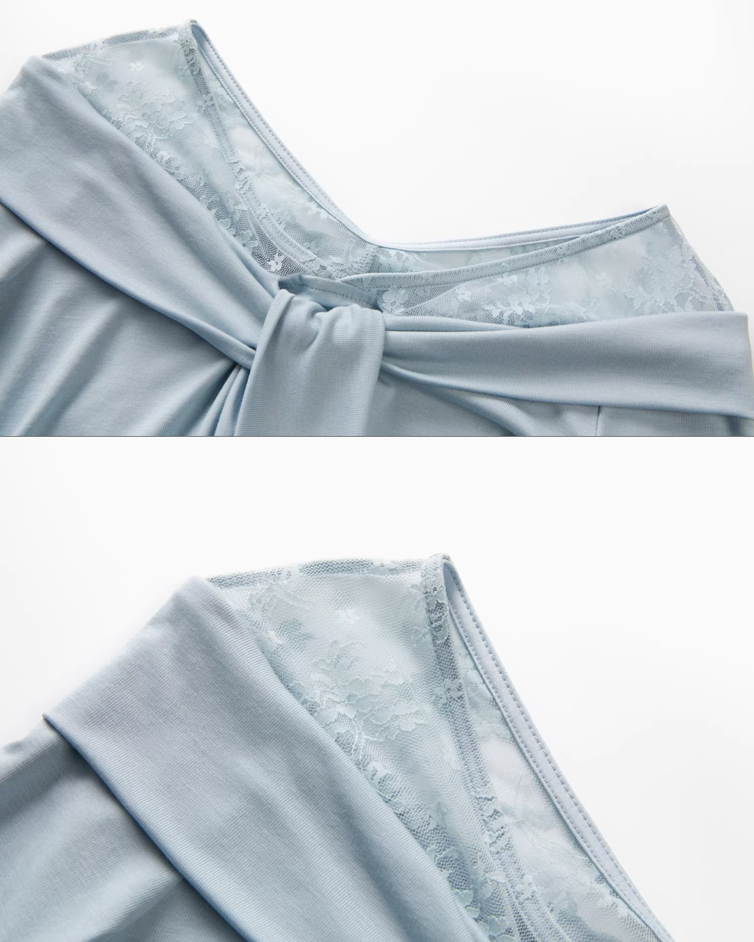 Shoulder Lace Ribbon Long-sleeveT CA0015