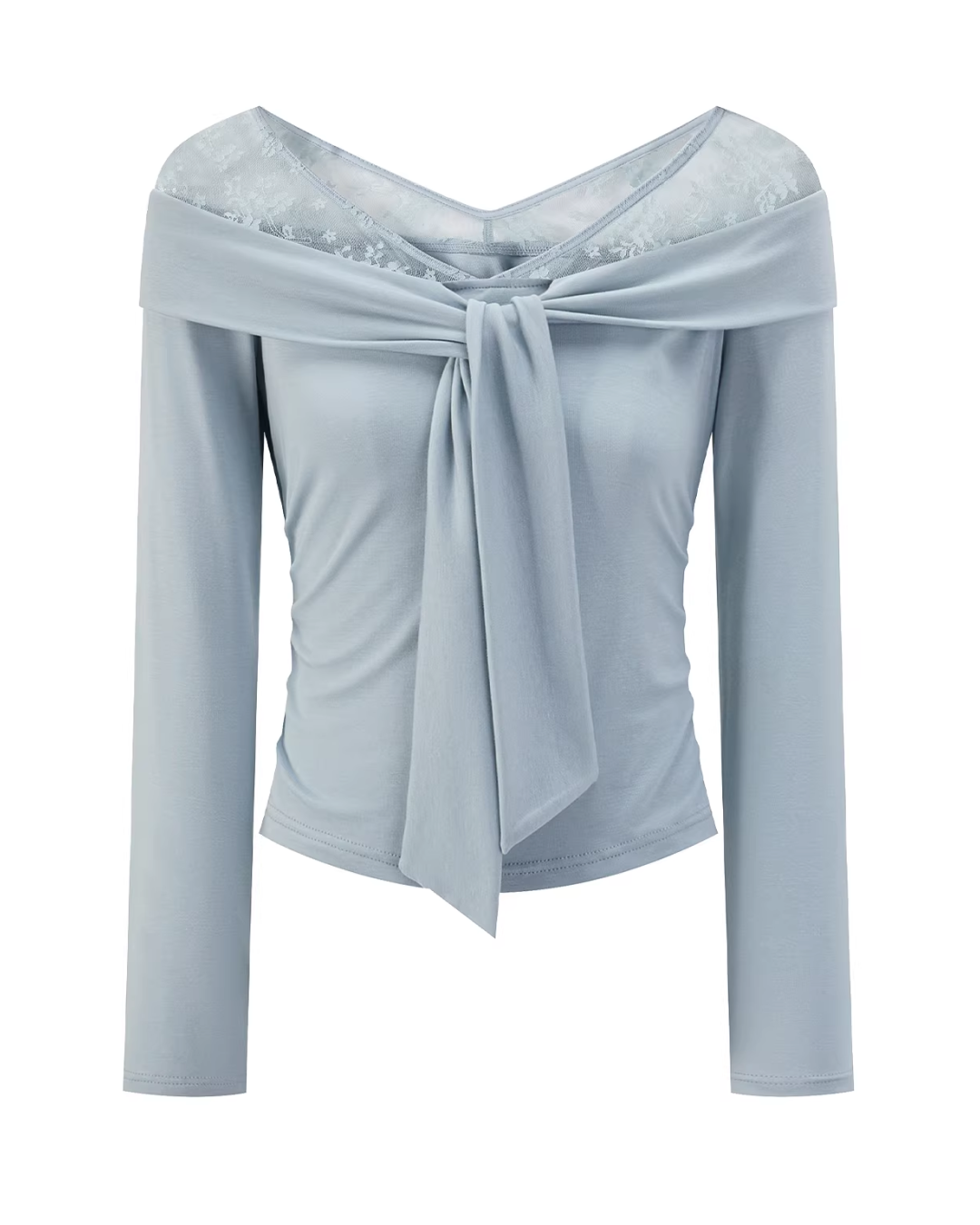 Shoulder Lace Ribbon Long-sleeveT CA0015