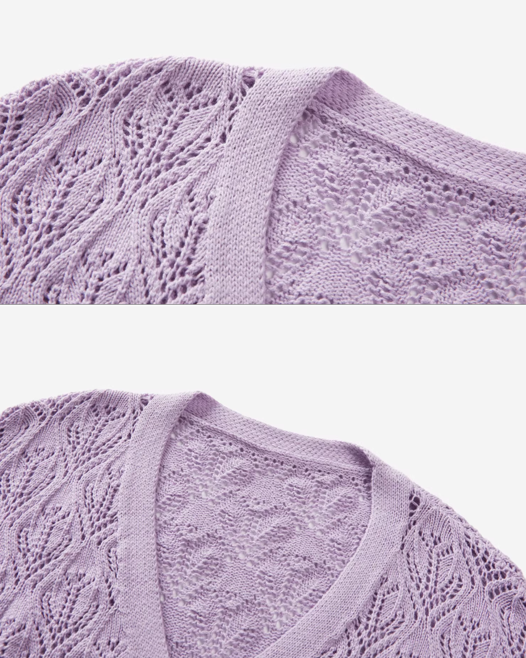 Purple Knit Cardigan & Flower Pattern Camisole Dress CA0016
