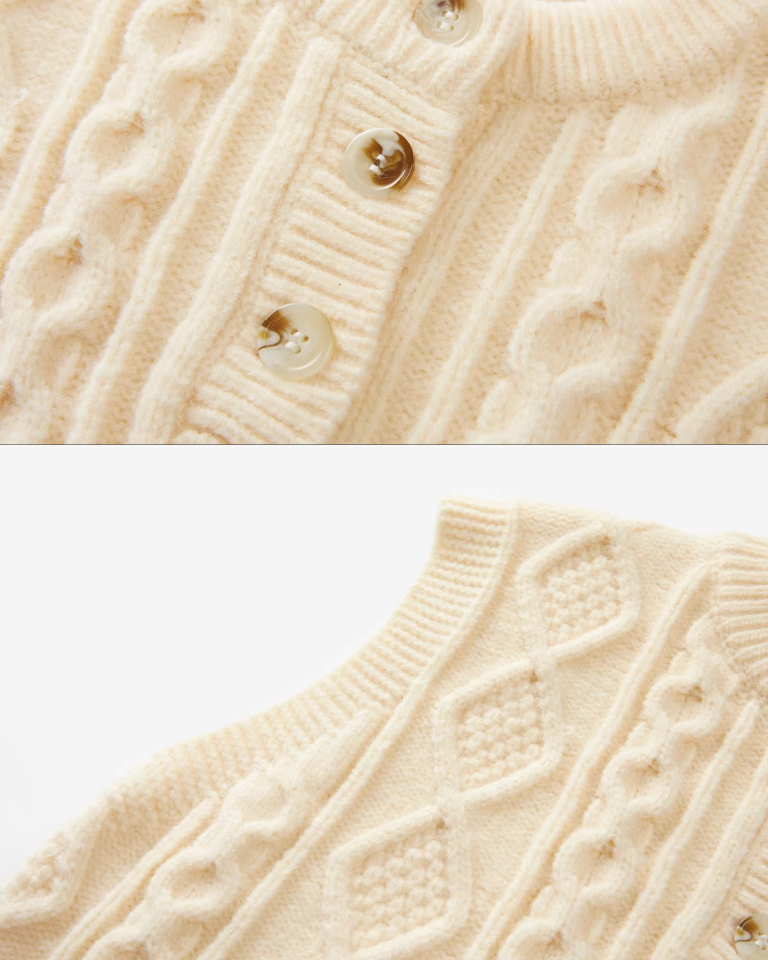 Blue Check Shirt  & Cable Knit Vest CA0017