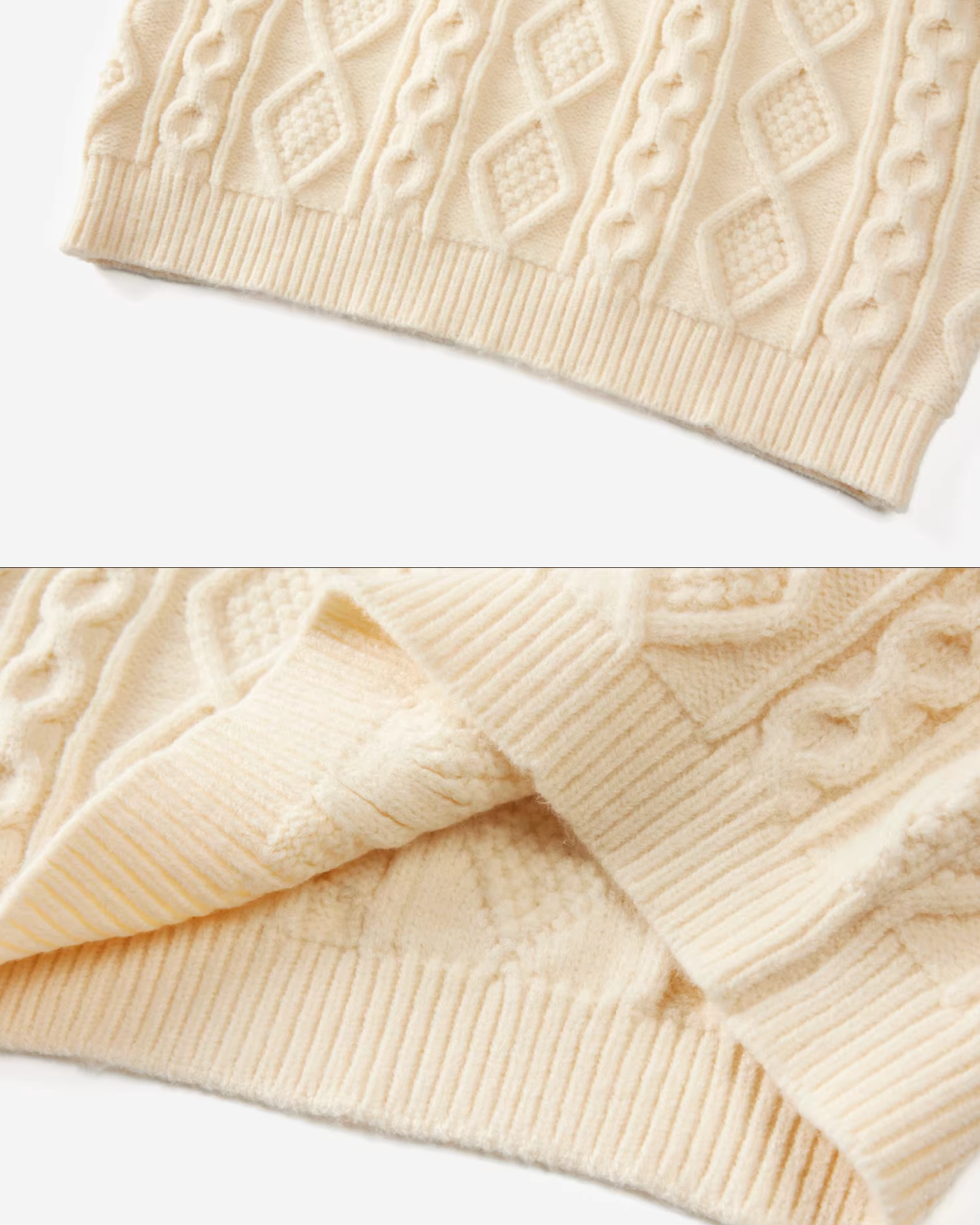 Blue Check Shirt  & Cable Knit Vest CA0017