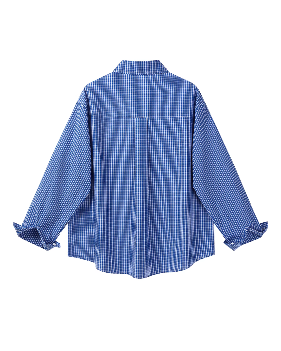 Blue Check Shirt  & Cable Knit Vest CA0017