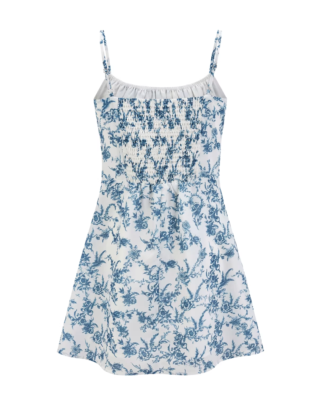 Navy Knit Cardigan & Flower Pattern Camisoal Dress CA0021