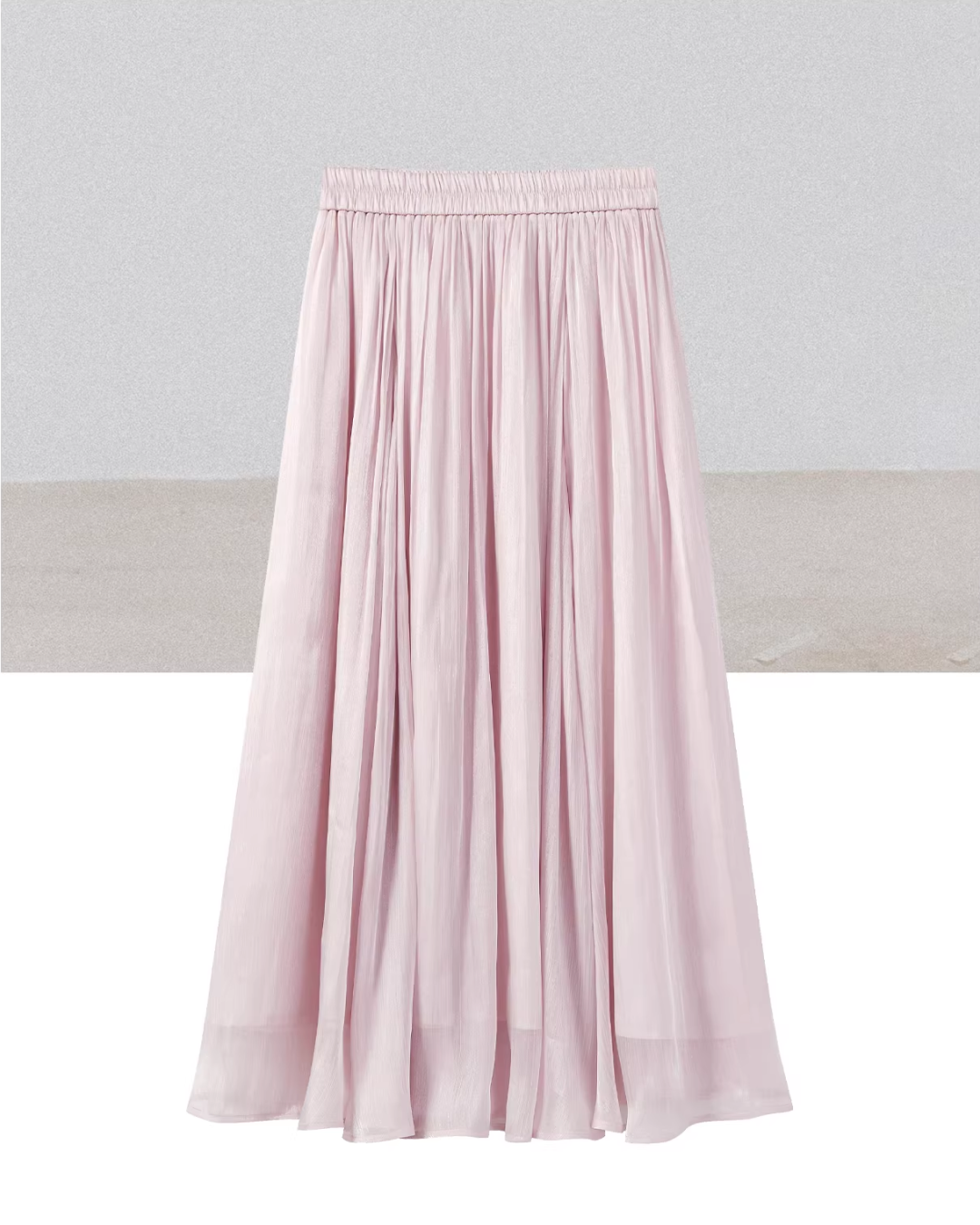 Off-shoulder Ribbon Design Cloth & Pink Long Skirt CA0023