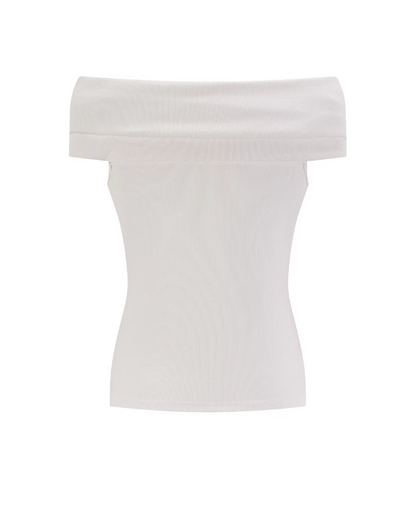 Off-shoulder Ribbon Design Cloth & Pink Long Skirt CA0023