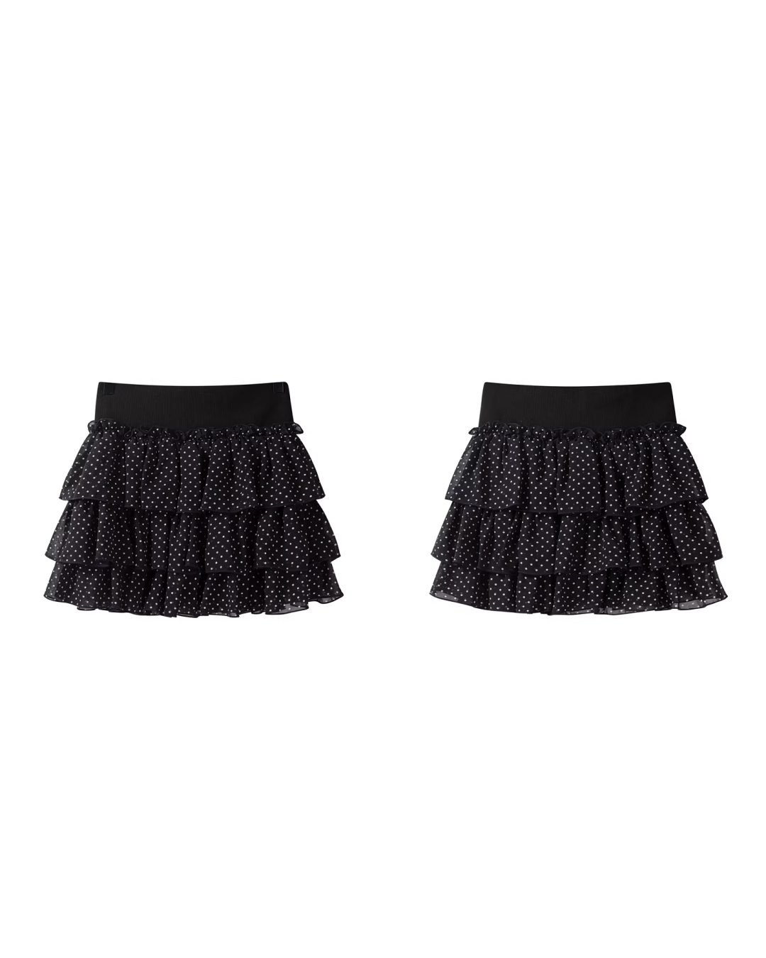 Polka Dot Camisoal Knit Cardigan & Polka Dot Frill Skirt CA0037