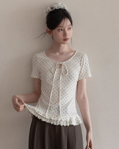 Polka Dot Short T-shirt CA0038