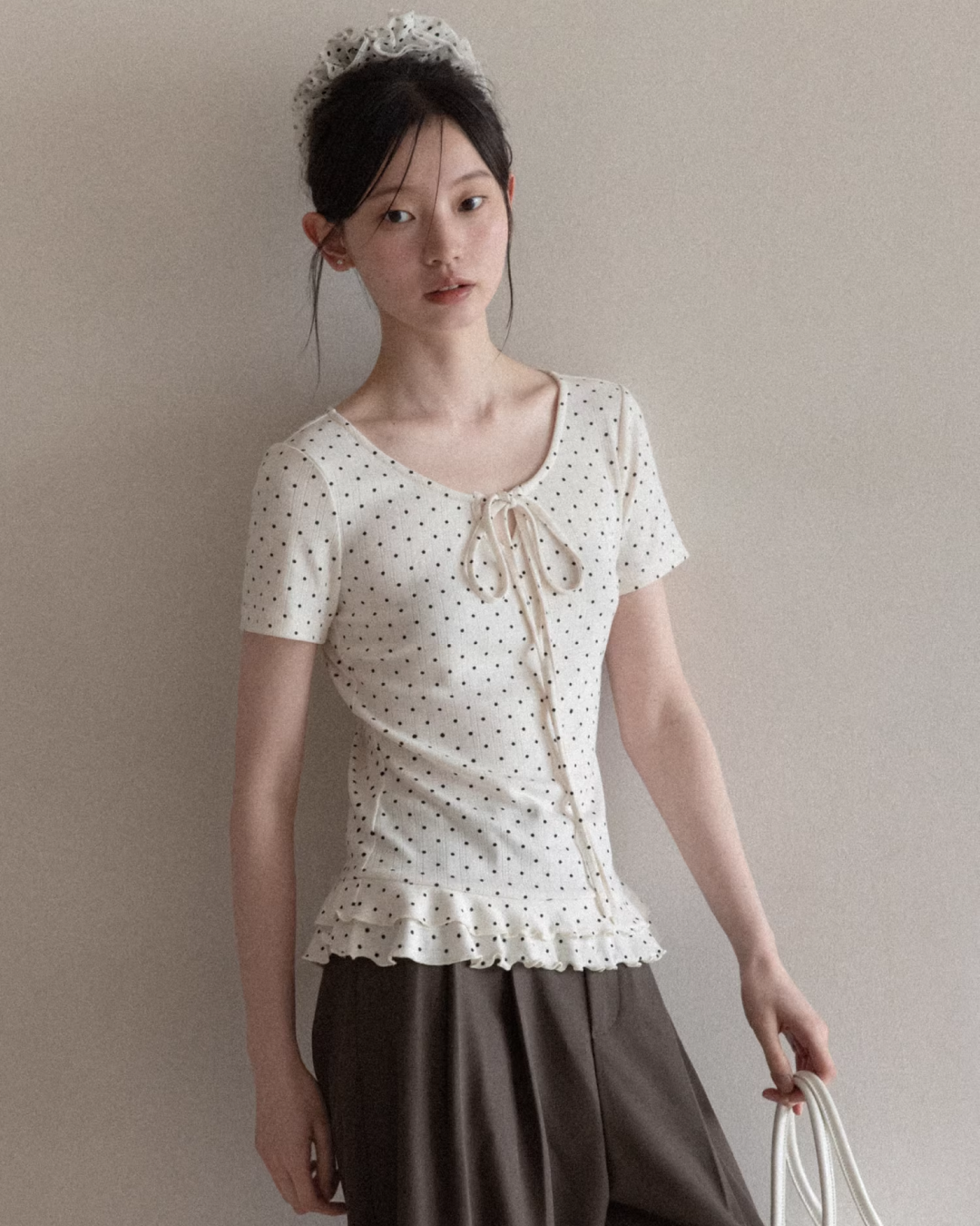 Polka Dot Short T-shirt CA0038