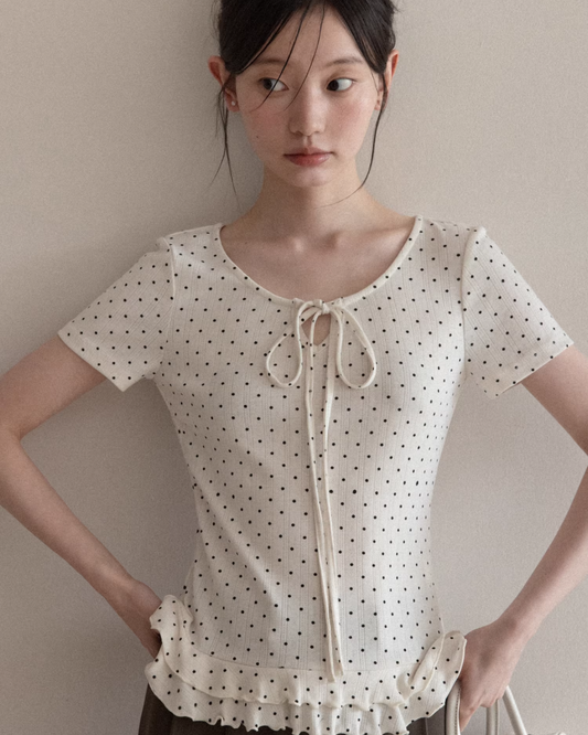 Polka Dot Short T-shirt CA0038