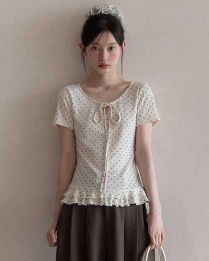 Polka Dot Short T-shirt CA0038