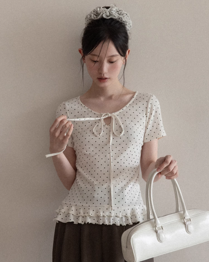 Polka Dot Short T-shirt CA0038