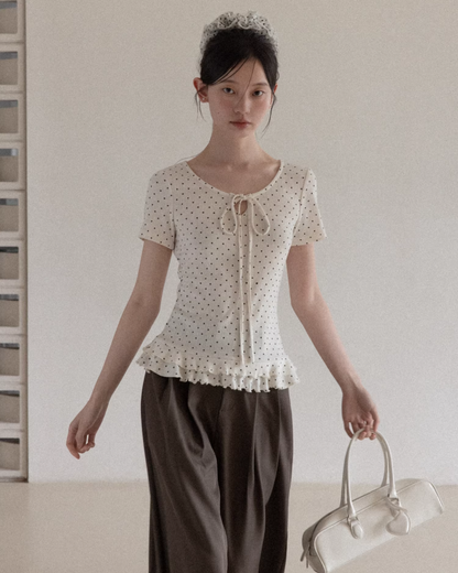 Polka Dot Short T-shirt CA0038