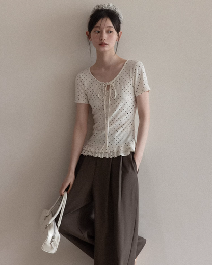 Polka Dot Short T-shirt CA0038