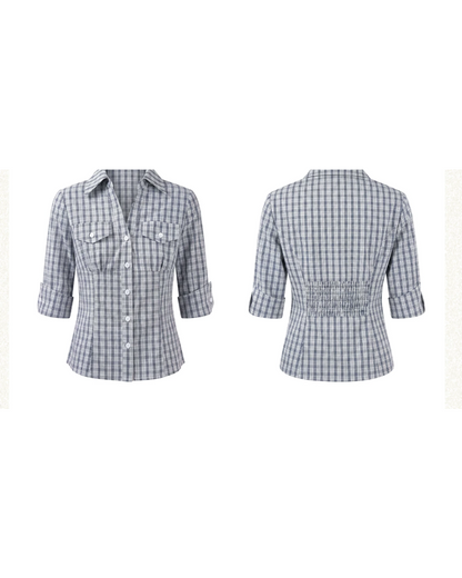 Half Sleeve Shirt & Navy Short Skirt CA0042