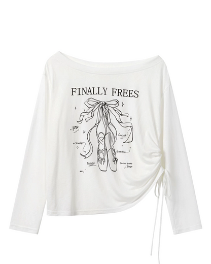White Sheer Design T-Shirt CA0043