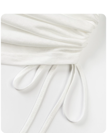 White Sheer Design T-Shirt CA0043