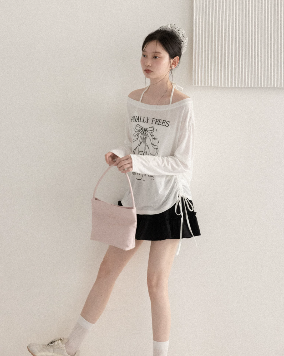 White Sheer Design T-Shirt CA0043