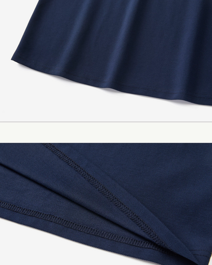 V-neck Navy T-shirt & Navy Short Pant CA0044