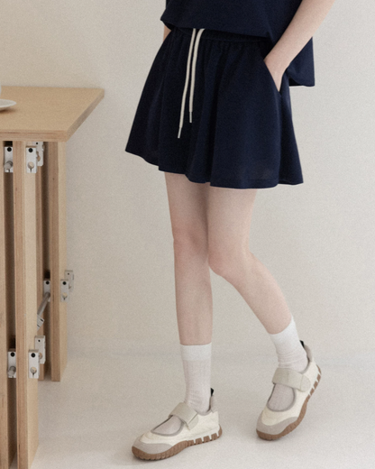 V-neck Navy T-shirt & Navy Short Pant CA0044