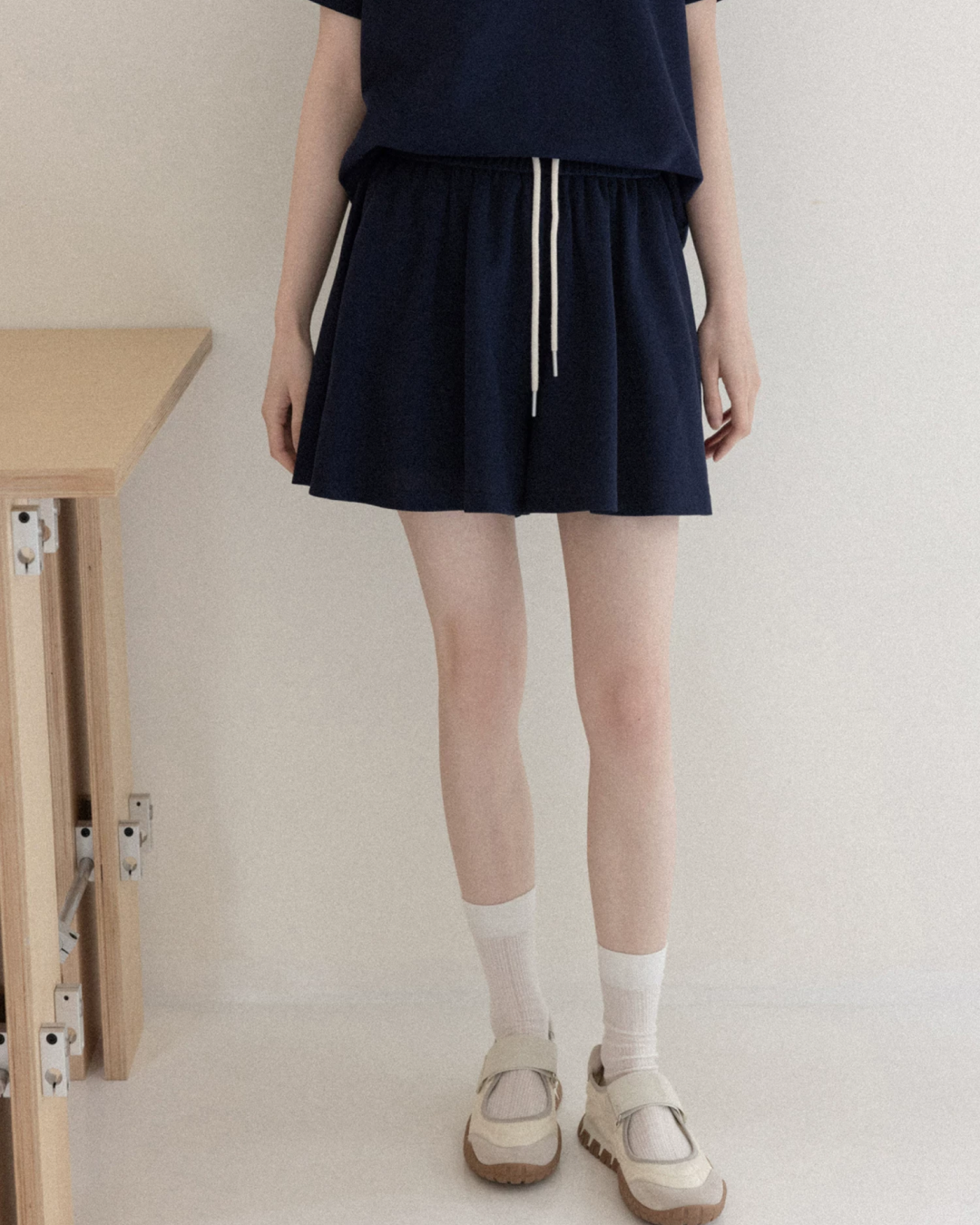 V-neck Navy T-shirt & Navy Short Pant CA0044
