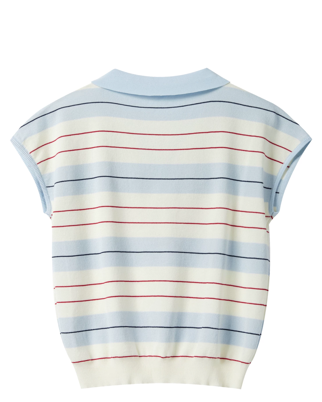 Light Blue Horizontal Stripes Short Knit CA0045