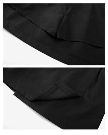 Black Square Neck Camisole & Short Skirt CA0047