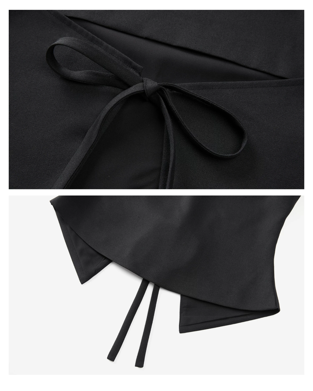 Black Square Neck Camisole & Short Skirt CA0047
