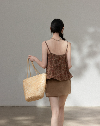 Flower Camisole Dress & Sheer Cardigan & Shot Skirt CA0048