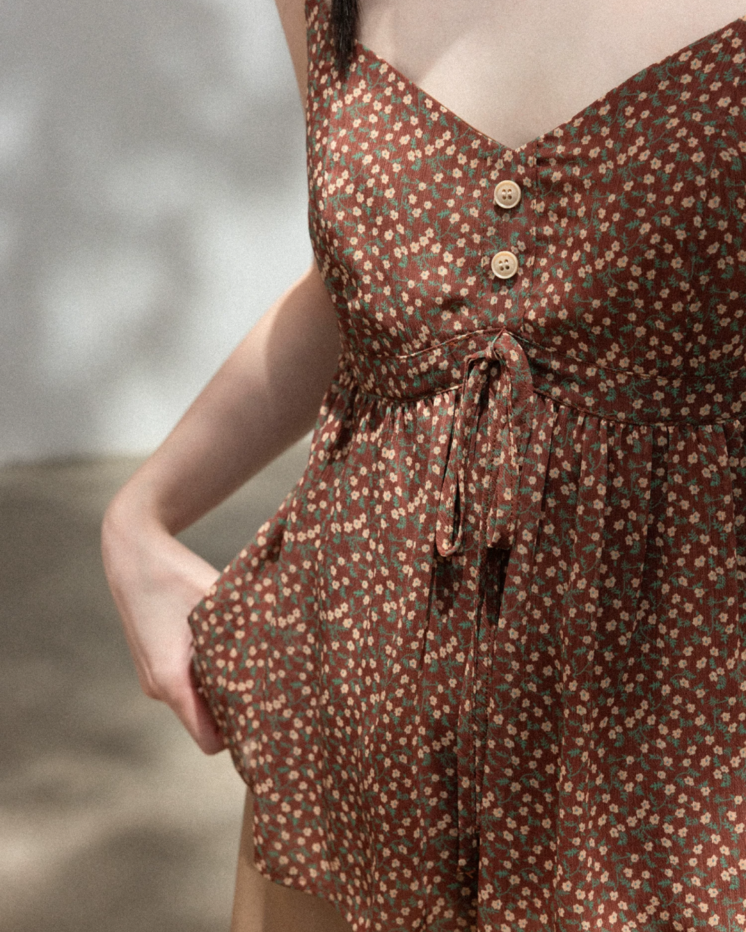 Flower Camisole Dress & Sheer Cardigan & Shot Skirt CA0048