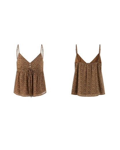 Flower Camisole Dress & Sheer Cardigan & Shot Skirt CA0048