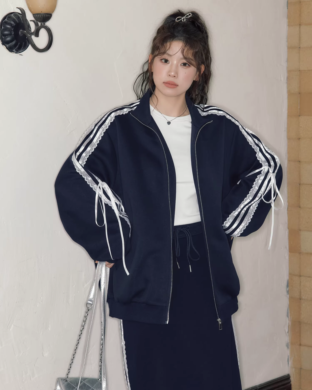 Side Ribbon Lace Matching cloth JU0002