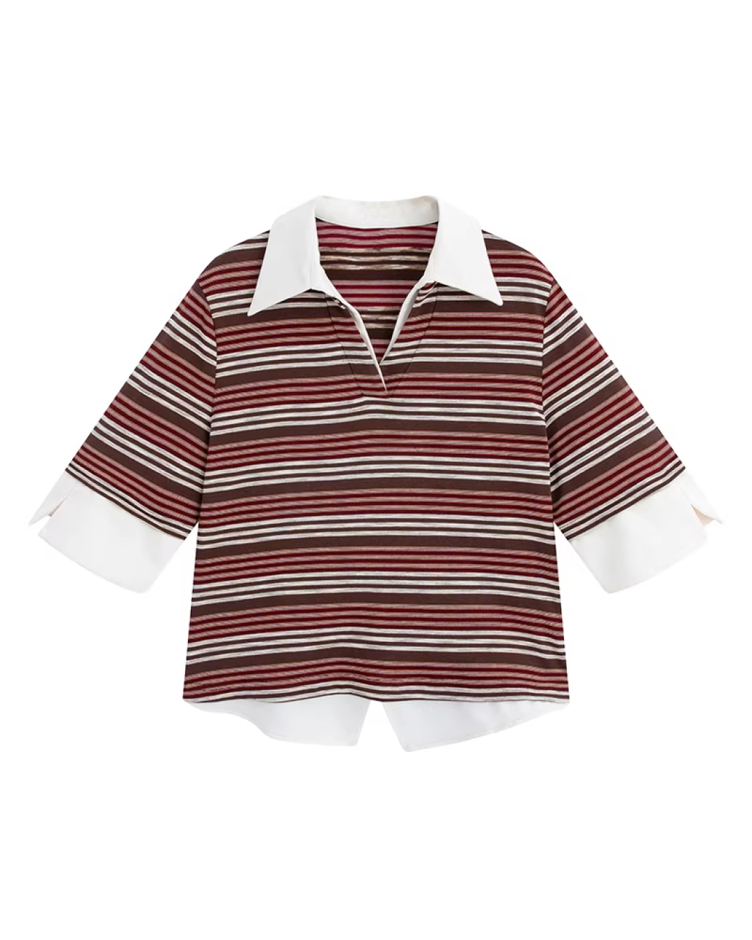 Fake Layerd Border Tops &  Mini Skirt JU0003